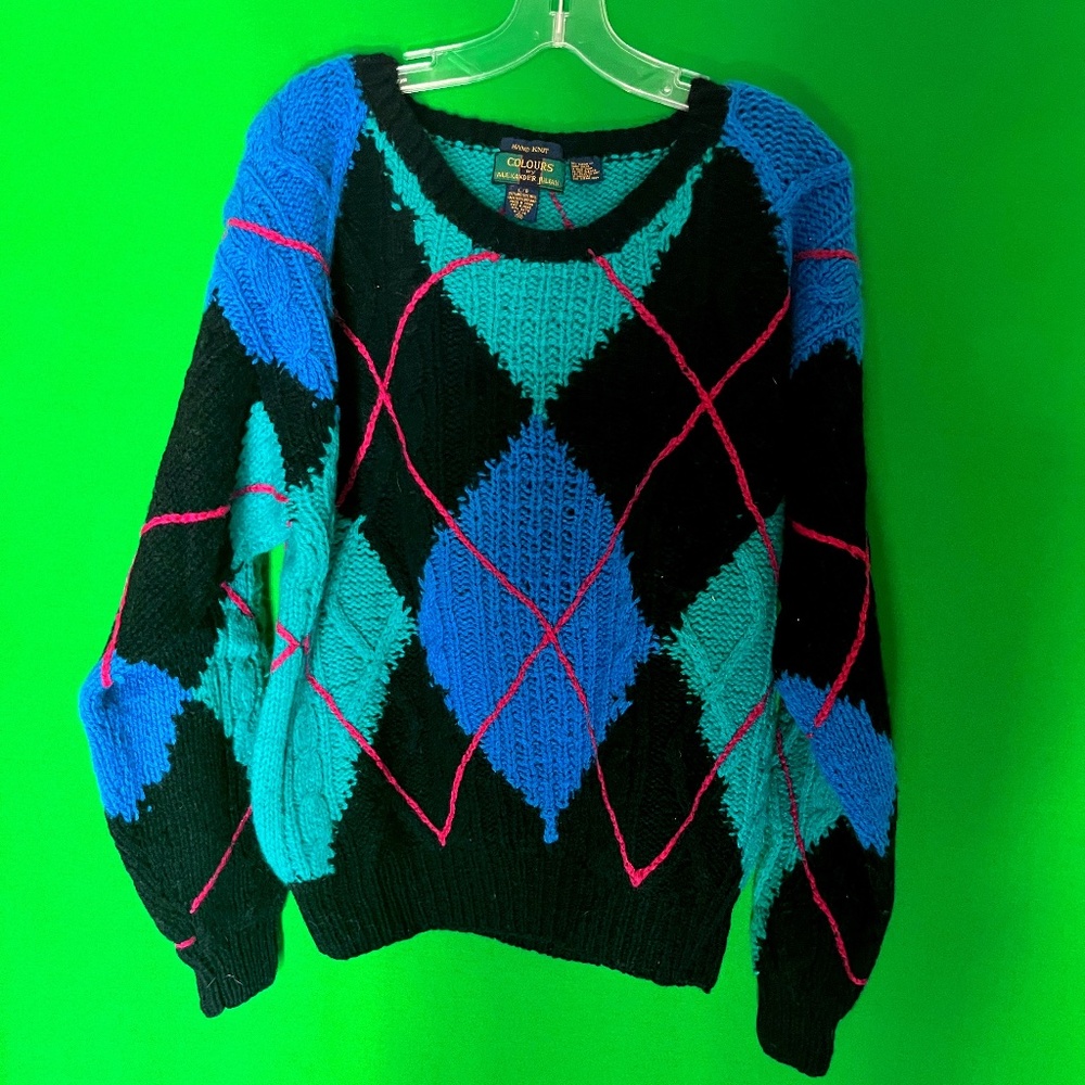 True Vintage Knit Mens Prep Sweater!!!! ONE OF A KIND! [unisex]